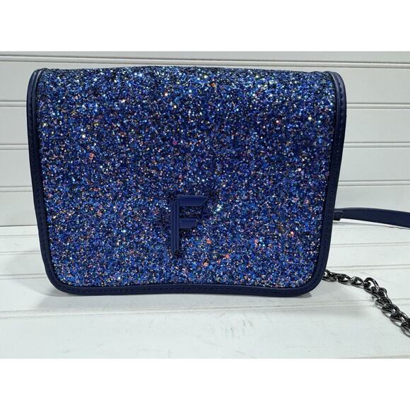 FIORELLI NIGHTTAILS BLUE SMALL FLAPOVER HANDBAG NIGHT SKY SPARKLES ***See Photos - Picture 2 of 5